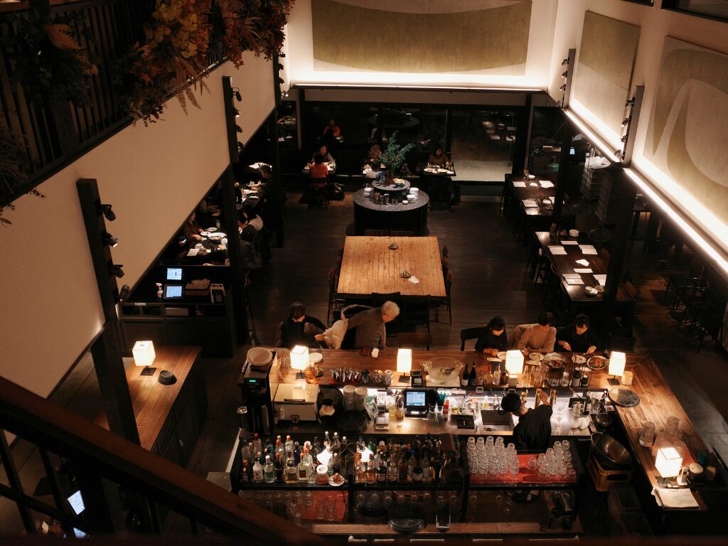 ベーカリーレストラン沢村軽井沢の2階席からの眺め