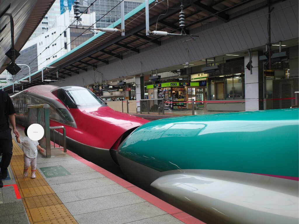 東北新幹線はやぶさと東北新幹線こまちの連結部